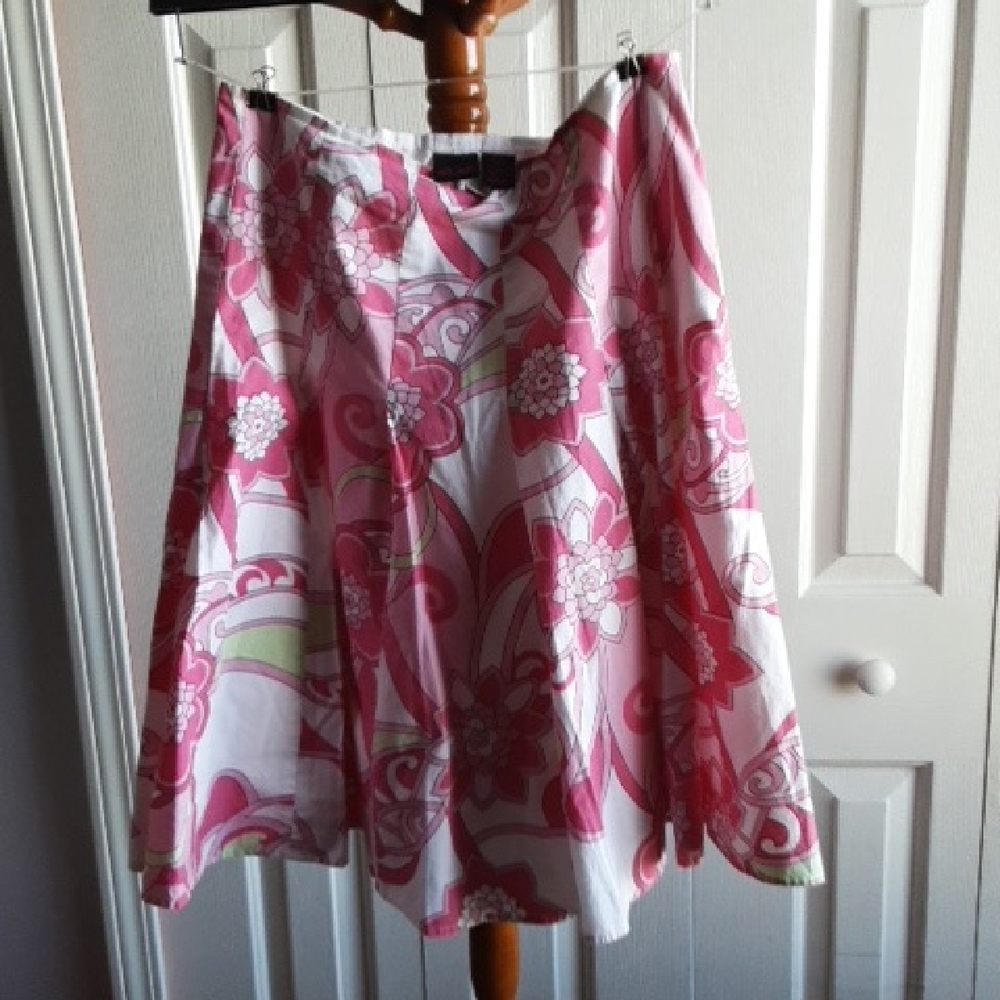 Pink Asymmetrical A-line Skirt for Casual Wear